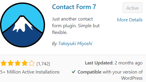contact form 7 wordpress plugin