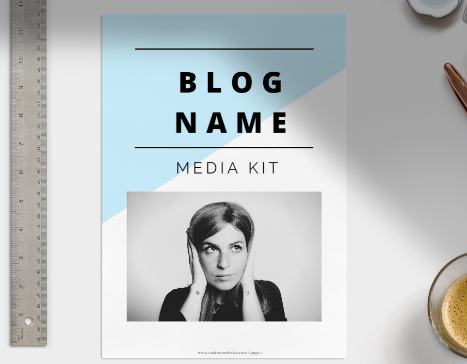 Influencer Media Kit - 4 page media kit template for free