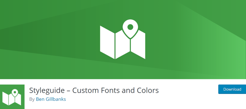 Styleguide – Custom Fonts and Colours WordPress Plugins.