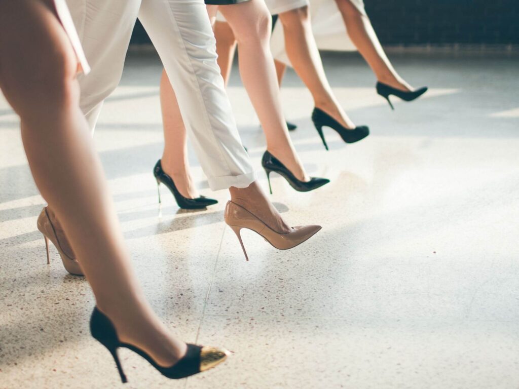 business women in heels